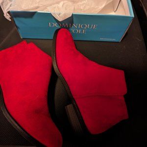Dominique Nicole Red booties size 7